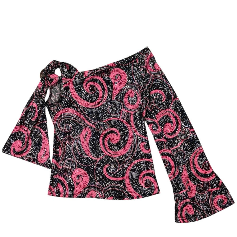 Y2K Swirl Asymmetrical Ring Top - Picture 7 of 8